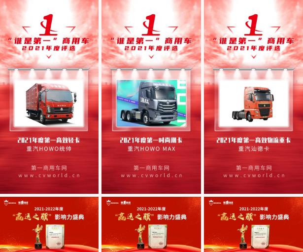 中国重汽，一天之内拿六奖！