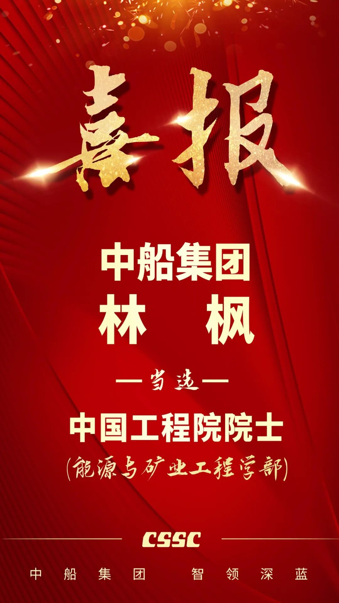 祝贺！中船集团七〇三所林枫当选中国工程院院士